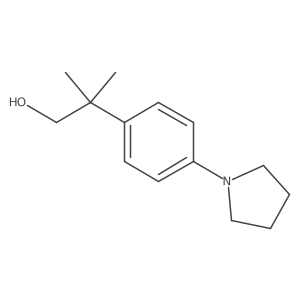 2-Methyl-2-[4-(pyrrolidin-1-yl)phenyl]propan-1-ol结构式