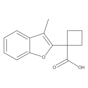 1-(3-Methyl-1-benzofuran-2-yl)cyclobutane-1-carboxylic acid Structure