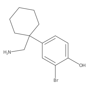 4-[1-(Aminomethyl)cyclohexyl]-2-bromophenol Structure