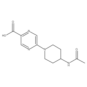 5-(4-Acetamidopiperidin-1-yl)pyrazine-2-carboxylic acid结构式