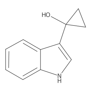 1-(1H-indol-3-yl)cyclopropan-1-ol结构式