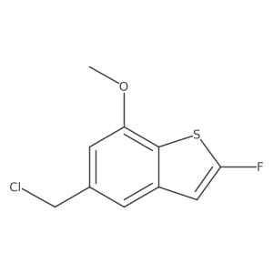 Benzo[b]thiophene, 5-(chloromethyl)-2-fluoro-7-methoxy- Structure
