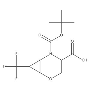 (1R,4S,6S)-5-[(tert-butoxy)carbonyl]-7-(trifluoromethyl)-2-oxa-5-azabicyclo[4.1.0]heptane-4-carboxylic acid Structure