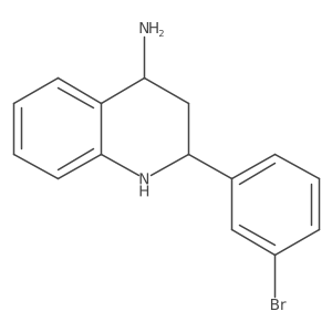 2-(3-Bromophenyl)-1,2,3,4-tetrahydroquinolin-4-amine结构式