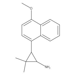 3-(4-Methoxynaphthalen-1-yl)-2,2-dimethylcyclopropan-1-amine结构式