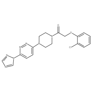 1-(4-(6-(1H-1,2,4-triazol-1-yl)pyridazin-3-yl)piperazin-1-yl)-2-(2-chlorophenoxy)ethanone Structure