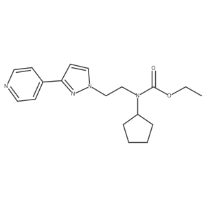 ethyl cyclopentyl(2-(3-(pyridin-4-yl)-1H-pyrazol-1-yl)ethyl)carbamate Structure