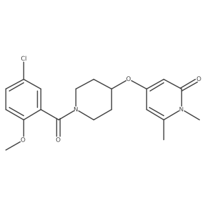 4-((1-(5-chloro-2-methoxybenzoyl)piperidin-4-yl)oxy)-1,6-dimethylpyridin-2(1H)-one Structure