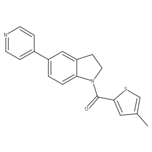 (4-Methylthiophen-2-yl)(5-(pyridin-4-yl)indolin-1-yl)methanone结构式