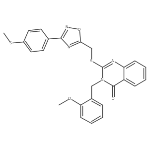 3-(2-methoxybenzyl)-2-(((3-(4-(methylthio)phenyl)-1,2,4-oxadiazol-5-yl)methyl)thio)quinazolin-4(3H)-one Structure