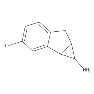 3-bromo-1H,1aH,6H,6aH-cyclopropa[a]inden-1-amine结构式