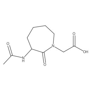 2-(3-Acetamido-2-oxoazepan-1-yl)acetic acid Structure