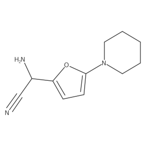 2-Amino-2-(5-(piperidin-1-yl)furan-2-yl)acetonitrile Structure