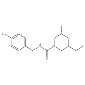 N-[(5-chloropyrazin-2-yl)methyl]-2-ethyl-6-methylmorpholine-4-carboxamide Structure
