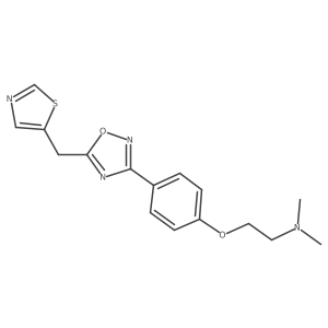N,N-Dimethyl-2-(4-(5-(thiazol-5-ylmethyl)-1,2,4-oxadiazol-3-YL)phenoxy)ethan-1-amine结构式