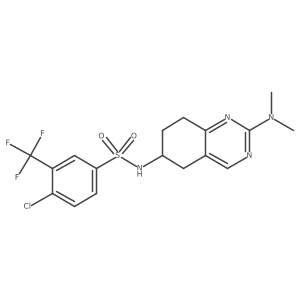 4-chloro-N-[2-(dimethylamino)-5,6,7,8-tetrahydroquinazolin-6-yl]-3-(trifluoromethyl)benzene-1-sulfonamide Structure