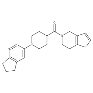 1-{5H,6H,7H-cyclopenta[c]pyridazin-3-yl}-4-{4H,5H,6H,7H-thieno[3,2-c]pyridine-5-carbonyl}piperidine结构式