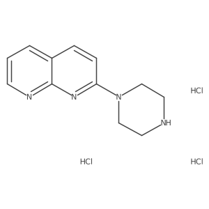 2-(Piperazin-1-yl)-1,8-naphthyridine trihydrochloride Structure