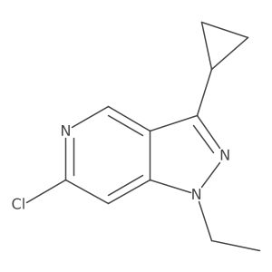 6-chloro-3-cyclopropyl-1-ethyl-1H-pyrazolo[4,3-c]pyridine结构式