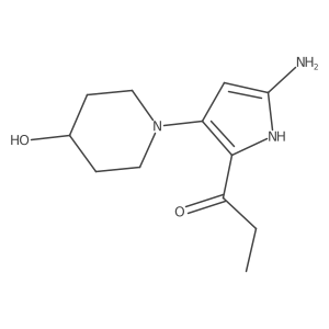1-Propanone, 1-[5-amino-3-(4-hydroxy-1-piperidinyl)-1H-pyrrol-2-yl]-结构式