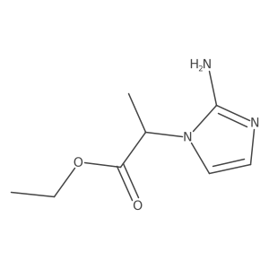 ethyl 2-(2-amino-1H-imidazol-1-yl)propanoate结构式
