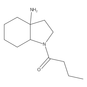 1-(3a-amino-octahydro-1H-indol-1-yl)butan-1-one结构式