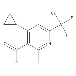 6-(Chlorodifluoromethyl)-4-cyclopropyl-2-methylpyridine-3-carboxylic acid Structure