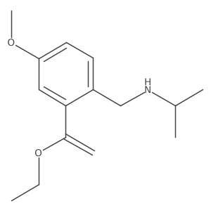 {[2-(1-Ethoxyethenyl)-4-methoxyphenyl]methyl}(propan-2-yl)amine Structure