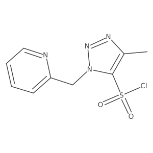 4-methyl-1-[(pyridin-2-yl)methyl]-1H-1,2,3-triazole-5-sulfonyl chloride Structure