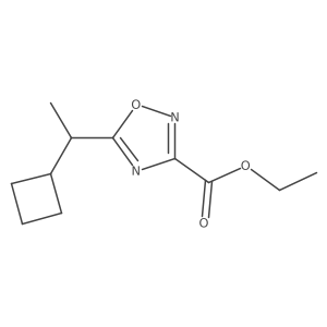 Ethyl 5-(1-cyclobutylethyl)-1,2,4-oxadiazole-3-carboxylate结构式
