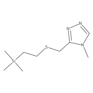 4-methyl-3-({[2-(trimethylsilyl)ethyl]sulfanyl}methyl)-4H-1,2,4-triazole结构式