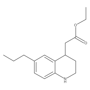 Ethyl 2-(6-propyl-1,2,3,4-tetrahydroquinolin-4-yl)acetate结构式