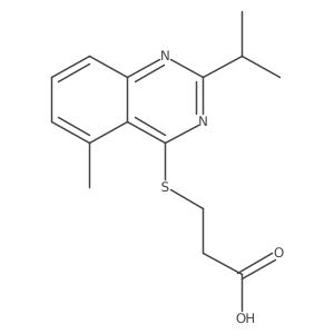 3-{[5-Methyl-2-(propan-2-yl)quinazolin-4-yl]sulfanyl}propanoic acid结构式