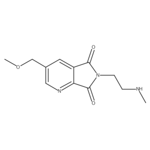 3-(methoxymethyl)-6-[2-(methylamino)ethyl]-5H,6H,7H-pyrrolo[3,4-b]pyridine-5,7-dione结构式