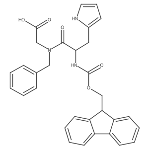 2-[N-benzyl-2-({[(9H-fluoren-9-yl)methoxy]carbonyl}amino)-3-(1H-pyrrol-2-yl)propanamido]acetic acid结构式