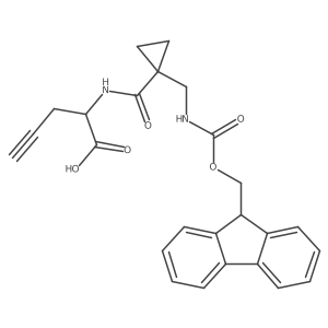 2-({1-[({[(9H-fluoren-9-yl)methoxy]carbonyl}amino)methyl]cyclopropyl}formamido)pent-4-ynoic acid结构式