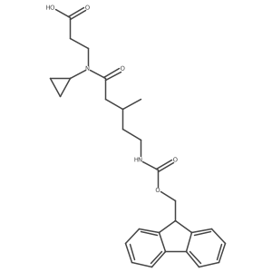 3-[N-cyclopropyl-5-({[(9H-fluoren-9-yl)methoxy]carbonyl}amino)-3-methylpentanamido]propanoic acid Structure