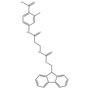 4-[3-({[(9H-fluoren-9-yl)methoxy]carbonyl}amino)propanamido]-2-methylbenzoic acid结构式