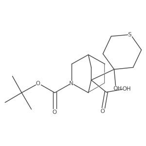2-[(Tert-butoxy)carbonyl]-6-(4-hydroxythian-4-yl)-2-azabicyclo[2.2.2]octane-6-carboxylic acid Structure
