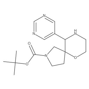 Tert-butyl 10-(pyrimidin-5-yl)-6-oxa-2,9-diazaspiro[4.5]decane-2-carboxylate Structure