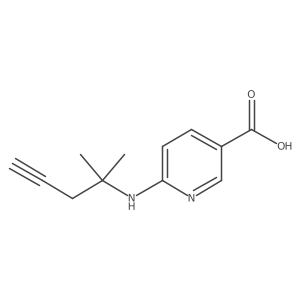 6-[(2-Methylpent-4-yn-2-yl)amino]pyridine-3-carboxylic acid结构式
