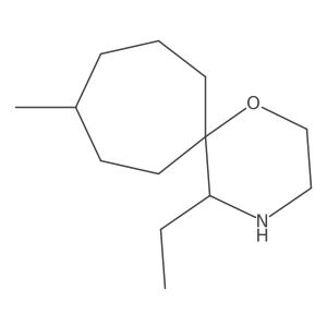 5-Ethyl-9-methyl-1-oxa-4-azaspiro[5.6]dodecane结构式