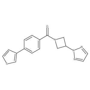 (3-(2H-1,2,3-triazol-2-yl)azetidin-1-yl)(4-(thiophen-3-yl)phenyl)methanone结构式