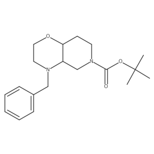 tert-butyl (4aS)-4-benzyl-3,4a,5,7,8,8a-hexahydro-2H-pyrido[4,3-b][1,4]oxazine-6-carboxylate结构式