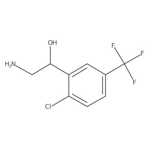 (1R)-2-amino-1-[2-chloro-5-(trifluoromethyl)phenyl]ethan-1-ol结构式