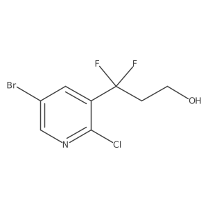 3-(5-Bromo-2-chloropyridin-3-yl)-3,3-difluoropropan-1-ol结构式