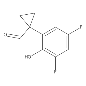 1-(3,5-Difluoro-2-hydroxyphenyl)cyclopropane-1-carbaldehyde结构式