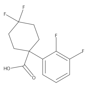 1-(2,3-Difluorophenyl)-4,4-difluorocyclohexane-1-carboxylic acid结构式