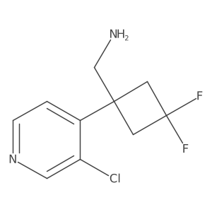 [1-(3-Chloropyridin-4-yl)-3,3-difluorocyclobutyl]methanamine Structure