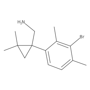 [1-(3-Bromo-2,4-dimethylphenyl)-2,2-dimethylcyclopropyl]methanamine结构式